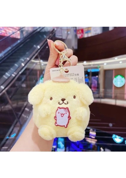 1 Adet Sanrio Peluş Anahtarlık & Fermuarlı Minik Bozuk Para Cüzdanı Kuromi Hello Kitty Cinnamoroll modelleri