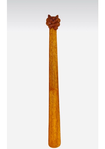 Kedi Figür Model Ceviz Ahşap El Oyması Ayakkabı Çekeceği 45 cm fiyatları