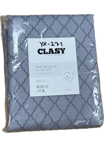 Ranforce %100 Pamuk 2 Adet Yastık Kılıfı Çizgili Desenli Mavi fiyatları