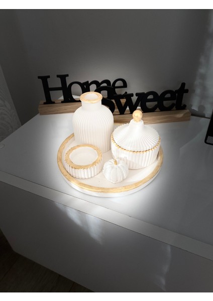 Beyaz Gold Vazo Seti Mumluk Set Üçlü Vazo seti Gold Bal Kabağı Ev Dekorasyonu fiyatları