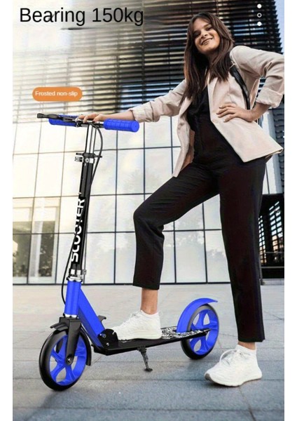 Manuel Katlanabilir Scooter Mavi Renk