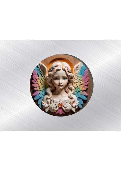 3 Adet 6x6 cm Uv Baskılı Ahşap Magnet V13