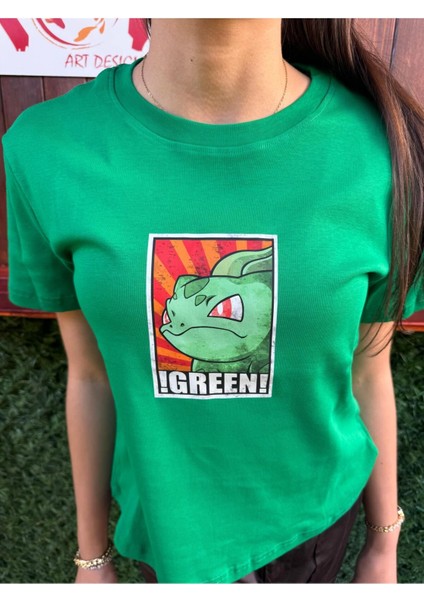 Balbazarr / Kadın Yeşil Renk T-Shirt