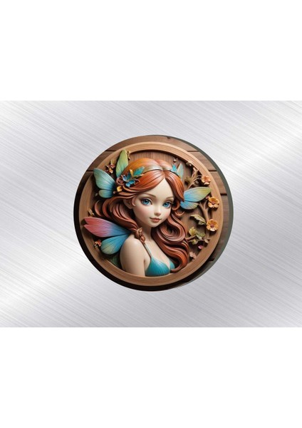 3 Adet 6x6 cm Uv Baskılı Ahşap Magnet V11