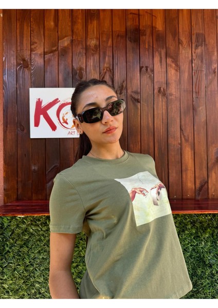 Wc Dollar / Kadın Haki Renk T-Shirt modelleri