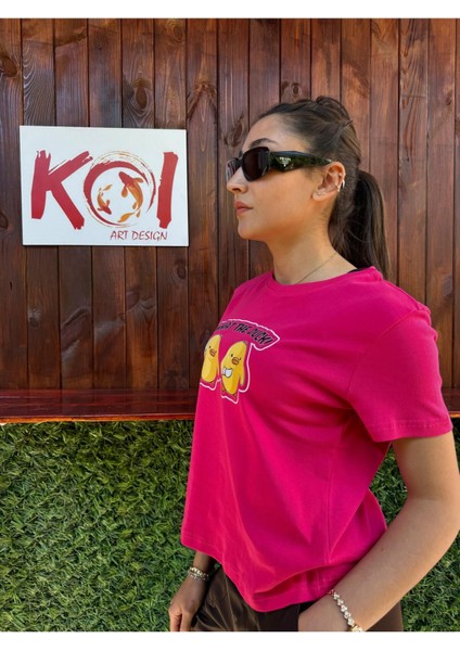 What The Duck / Kadın Pembe Renk T-Shirt fırsatları