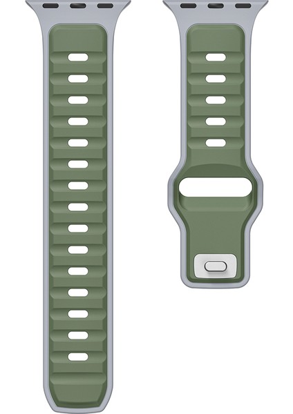 Honor Watch Gs Pro Uyumlu 22MM Yeni Tasarım Silikon KORDON-135 Açık Yeşil -Gri fiyatları