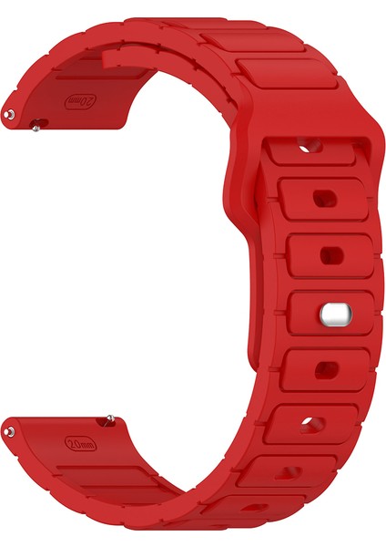 Honor Watch Gs Pro Uyumlu 22MM Yeni Tasarım Silikon KORDON-132 Kırmızı modelleri