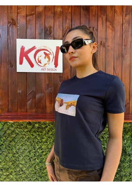 Michelangelo Chocolate/ Kadın Lacivert Renk T-Shirt fiyatları