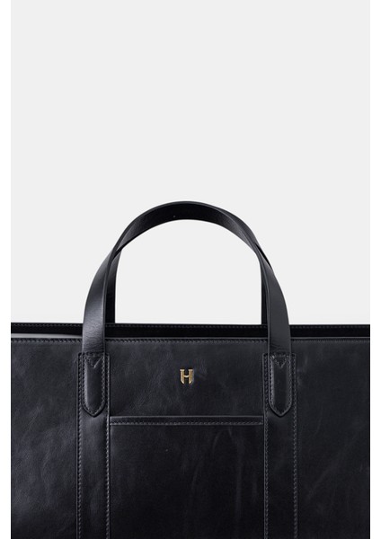 Leonard Hakiki Deri Unisex Askılı Seyahat Çantası