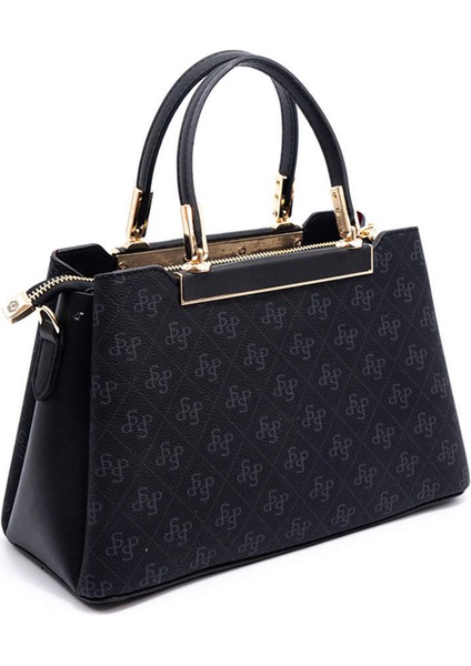 Kadın Omuz Çantası 913-46110 Sılver Polo Bayan Çantası M178 Siyah-Mat Siyah fırsatları