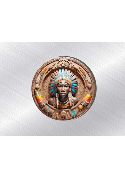 3 Adet 6x6 cm Uv Baskılı Ahşap Magnet V12