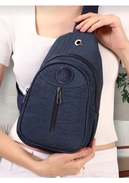 Unisex Krinkıl Lacivert Çapraz Askılı ve Omuz Çanta modelleri