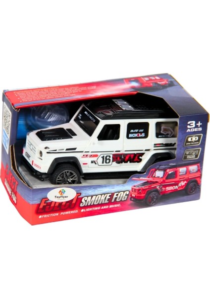 Işıklı Sesli Duman Çıkaran Sürtmeli Spor Jeep BCP-1A