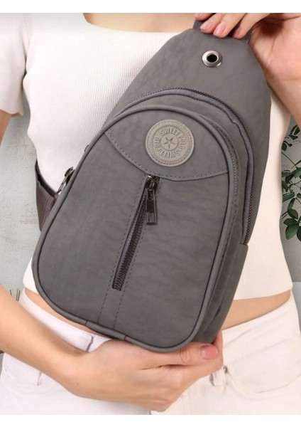 Unisex Krinkıl Gri Çapraz Askılı ve Omuz Çanta modelleri