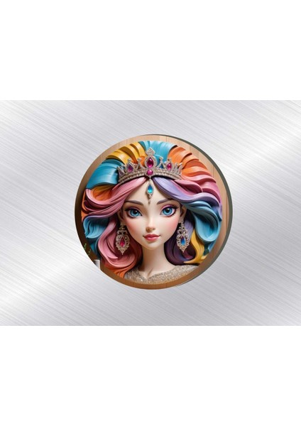 3 Adet 6x6 cm Uv Baskılı Ahşap Magnet V15