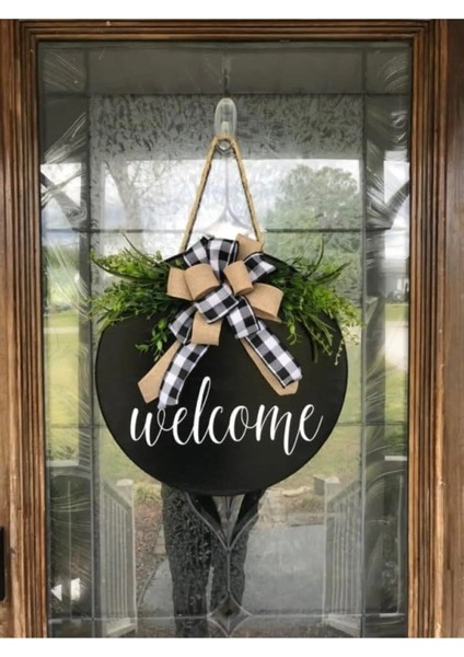 Kapı Süsü Ahşap Welcome Hoşgeldiniz Kapı Süsü