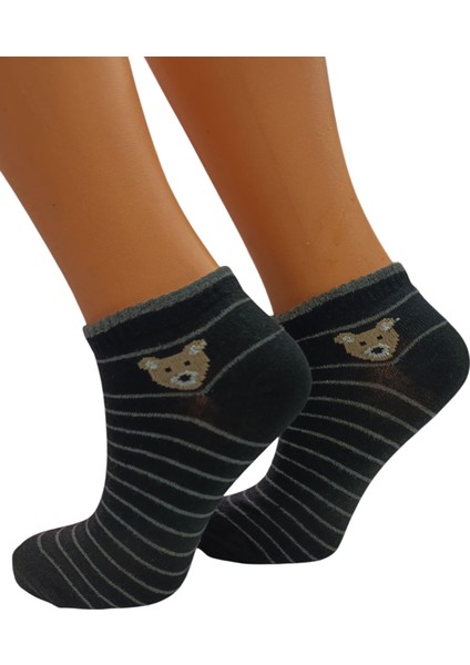 Kadın 3'lü Ayıcık Desenli Patik Çorap fiyatları