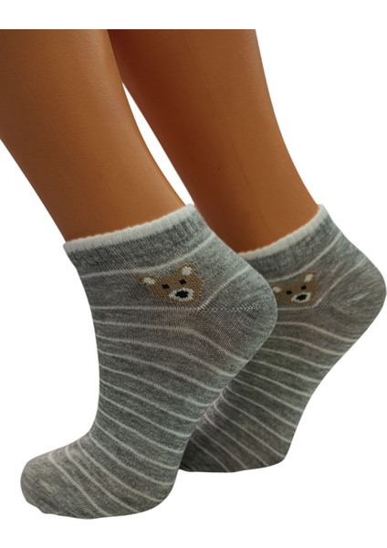 Kadın 3'lü Ayıcık Desenli Patik Çorap fırsatları