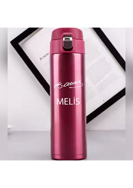 Kişiye Özel Lazer Baskılı 500ML Çelik Imza Baskılı Termos – Sızdırmaz, Vakumlu, Kilitli Kapak modelleri