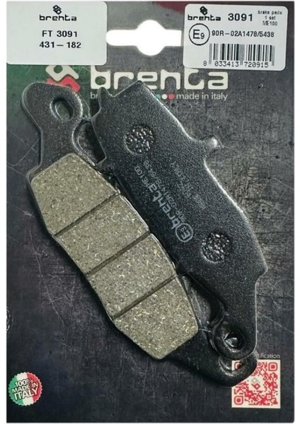 Suzukı Gsf 600 Bandıt S 2000 ve Sonrası Brenta Ön Sağ Fren Balata Ob