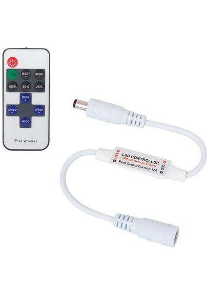Powermaster 5-12-24 Volt Rf Şerit LED Dimmer Uzaktan Kumandalı LED Kontrol Cihazı