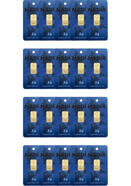 Nadirgold 20 gr Külçe Altın ( 1gr x 20 Adet )