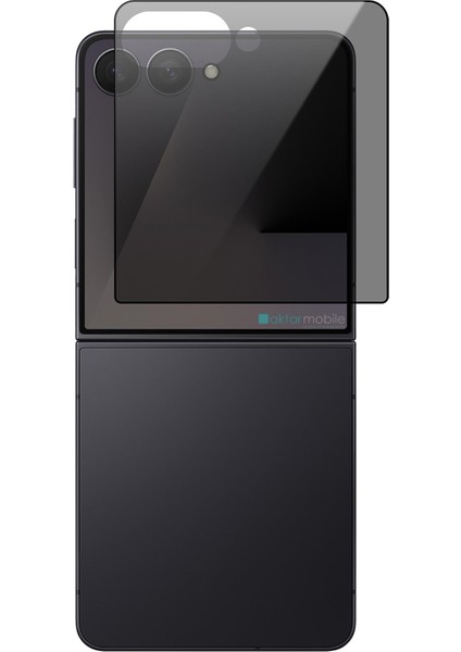 Galaxy Z Flip 7 Uyumlu Hayalet Ekran Koruyucu Privacy Temperli Cam Ekran Koruma