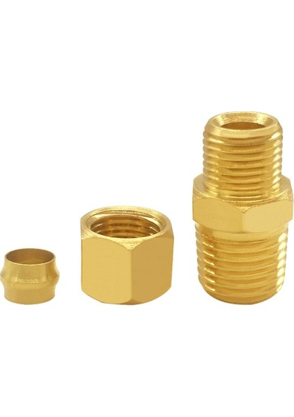 Pirinç Tek Taraf Yüksüklü Nipel 1/4'' x 6 mm Od Sıkıştırma Birliği Boru Bağlantı Parçası fiyatları