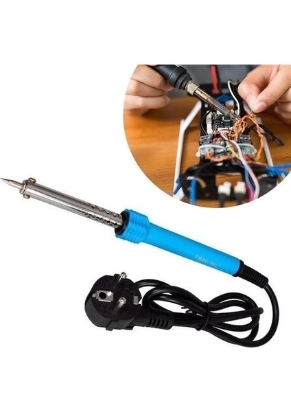 ® 40W Plastik Saplı Elektrikli Döner Başlıklı Havya Kalemi Elektrikli Döner Başlı Lehim Kalemi