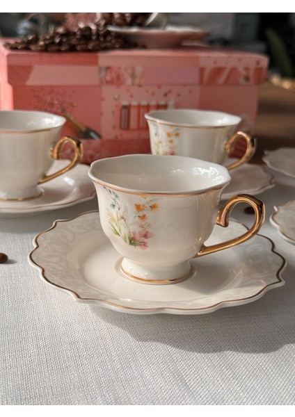 Ninova Türk Kahve Fincan Takımı 6kişilik 12 Parça