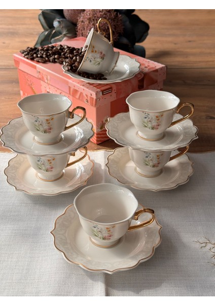 Ninova Türk Kahve Fincan Takımı 6kişilik 12 Parça indirimleri