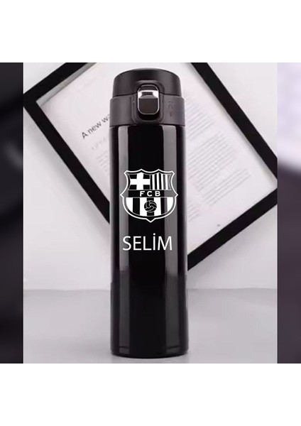Kişiye Özel Lazer Baskılı 500ML Çelik Takım Baskılı Termos – Sızdırmaz, Vakumlu, Kilitli Kapak