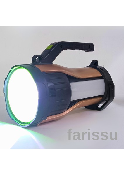 Güneş Enerjili, 7 Farklı Moda Sahip 10W LED Aydınlatma Solar Panelli Acil Durum El Feneri indirimleri