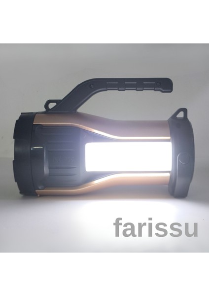 Güneş Enerjili, 7 Farklı Moda Sahip 10W LED Aydınlatma Solar Panelli Acil Durum El Feneri