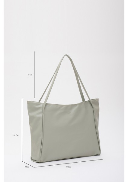 Mint Yeşil SHK90 Suni Deri Iç Bölmeli Fermuarlı El, Kol ve Omuz Shopper Çanta fiyatları