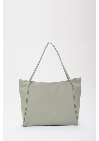 Mint Yeşil SHK90 Suni Deri Iç Bölmeli Fermuarlı El, Kol ve Omuz Shopper Çanta fırsatları