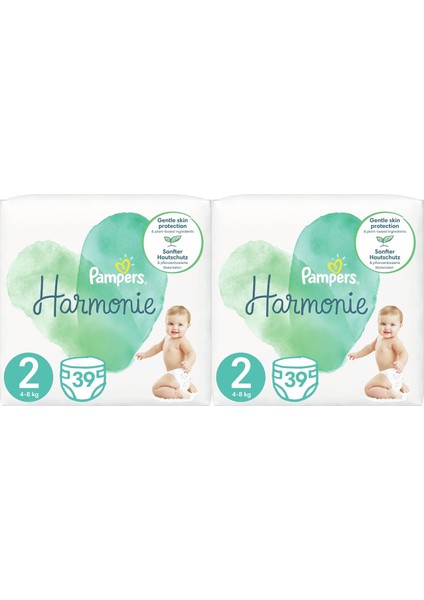 Pampers Harmonie Bebek Bezi Beden:2 (4-8kg) Mini 78 Adet Ekonomik Ultra Fırsat Pk