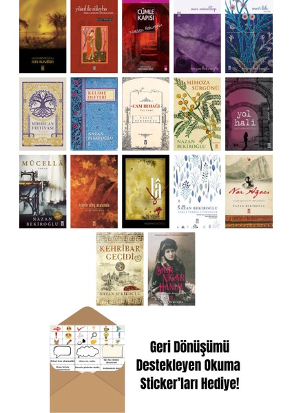 Nazan Bekiroğlu 17 Kitap Seti + Okuma Sticker'ları