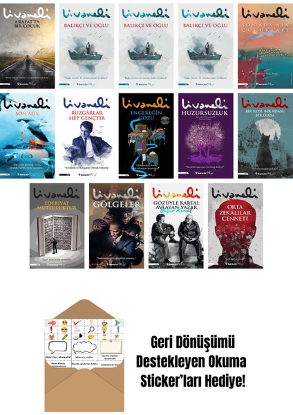14 Kitap Seti + Okuma Sticker'ları - Zülfü Livaneli