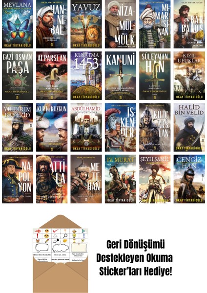 Okay Tiryakioğlu 24 Kitap Seti + Okuma Sticker'ları
