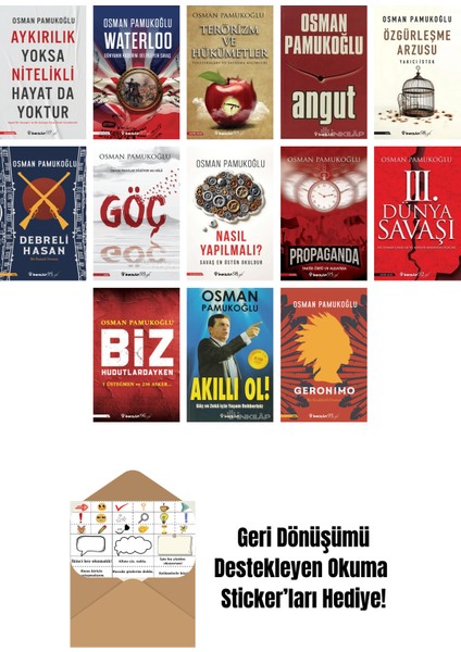 Osman Pamukoğlu 13 Kitap Seti + Okuma Sticker'ları