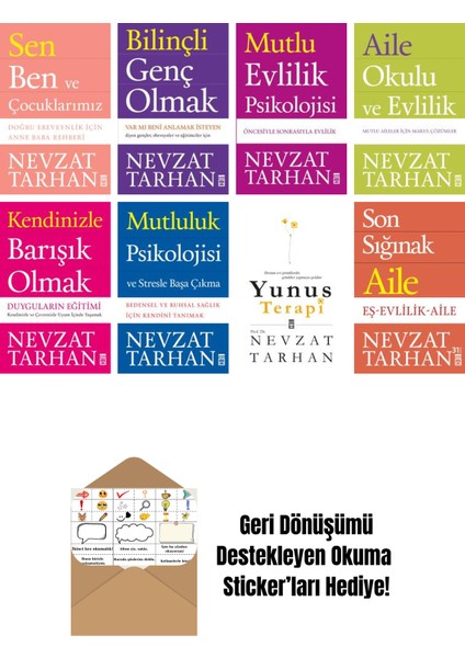 Nevzat Tarhan 8 Kitap Seti + Okuma Sticker'ları