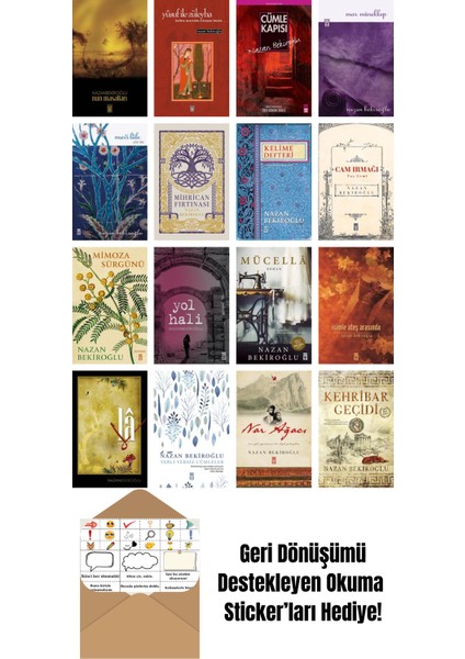 Nazan Bekiroğlu 16 Kitap Seti + Okuma Sticker'ları