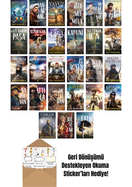 Okay Tiryakioğlu 27 Kitap Seti + Okuma Sticker'ları