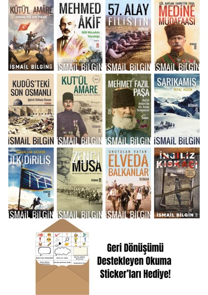 Ismail Bilgin 12 Kitap Seti + Okuma Sticker'ları