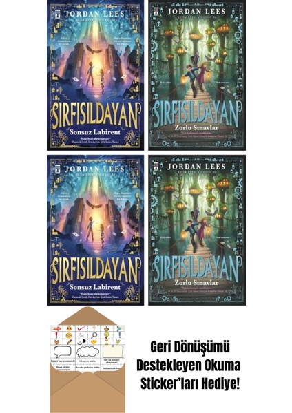 Jordan Lees 4 Kitap Seti + Okuma Sticker'ları