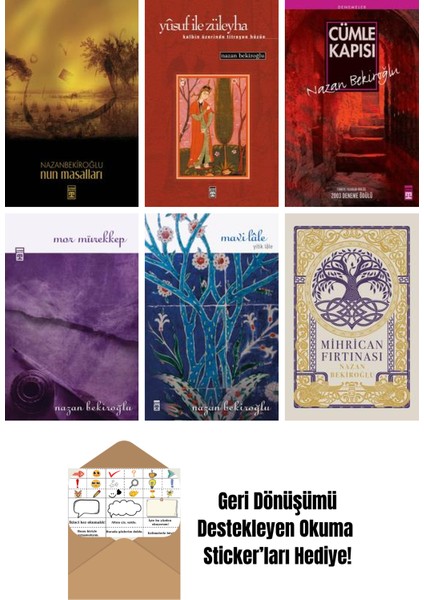 Nazan Bekiroğlu 6 Kitap Seti + Okuma Sticker'ları