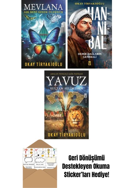 Okay Tiryakioğlu 3 Kitap Seti + Okuma Sticker'ları