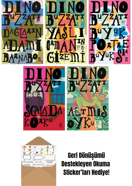 Dino Buzzati 5 Kitap Seti + Okuma Sticker'ları